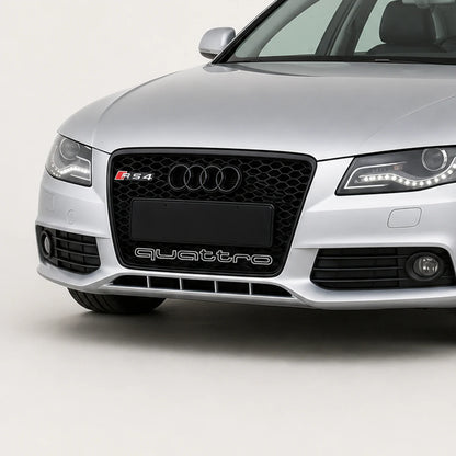 Parrilla Rs4 Audi A4 B8 08-12 Borde Negro Con Quattro Debajo. [IRP-CATALOG:PARR046-1-C.webp:f3e1738569c2f1b6]