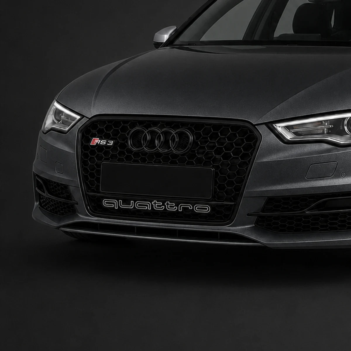 Parrilla Rs3 Para Audi A3 8v 14-16 Negra Y Quattro Debajo. [IRP-CATALOG:PARR055-1-O.webp:c9c8221025eddf0e]