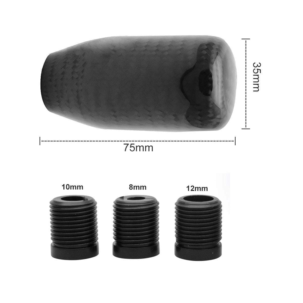 Pomo de Cambios de Fibra Carbono Real Universal Tuning 5ta/6ta