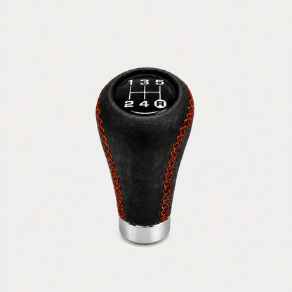 Pomo de Cambios Universal Cuero Costura Roja a Rosca Tuning 5ta/6ta. [IRP-CATALOG:POMO029-5TA-1-C.webp:1806f46086d4b0d3]
