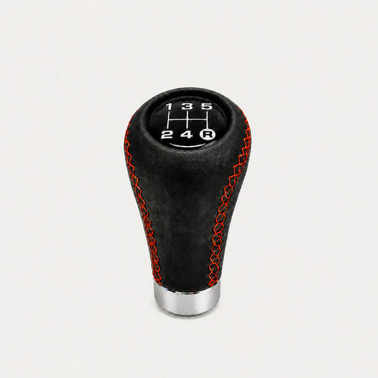 Pomo de Cambios Universal Cuero Costura Roja a Rosca Tuning 5ta/6ta. [IRP-CATALOG:POMO029-5TA-1-C.webp:1806f46086d4b0d3]