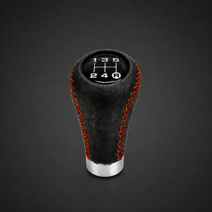 Pomo de Cambios Universal Cuero Costura Roja a Rosca Tuning 5ta/6ta. [IRP-CATALOG:POMO029-5TA-1-O.webp:fae417449a9ed934]
