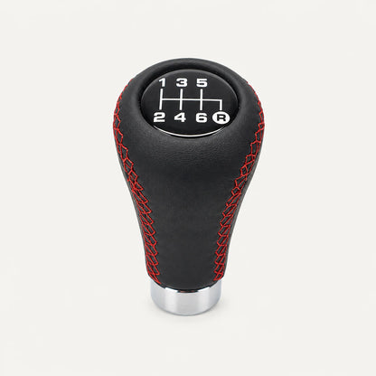 Pomo de Cambios Universal Cuero Costura Roja a Rosca Tuning 5ta/6ta. [IRP-CATALOG:POMO029-6TA-1-C.webp:a37342deb7809cf5]