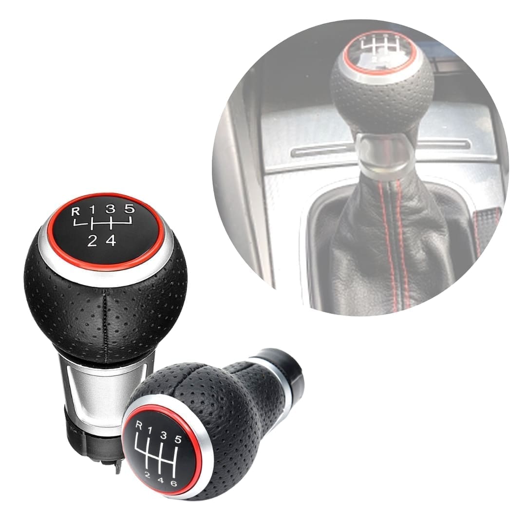 Pomo de Cambios GTI VW/Audi Detalle Rojo - Golf Bora Vento/A3 A4 A1 A5 Q5 Q3