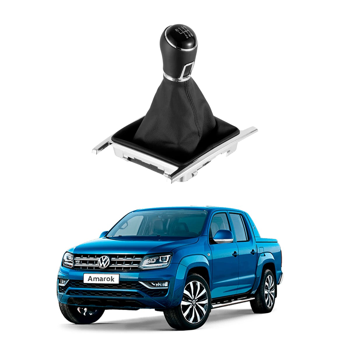 Pomo de Cambios para Volkswagen Amarok con Cufia Marco Cromado