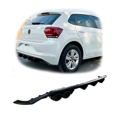 Difusor Trasero para Volkswagen Polo 18-25 estilo GTI Negro Brillante
