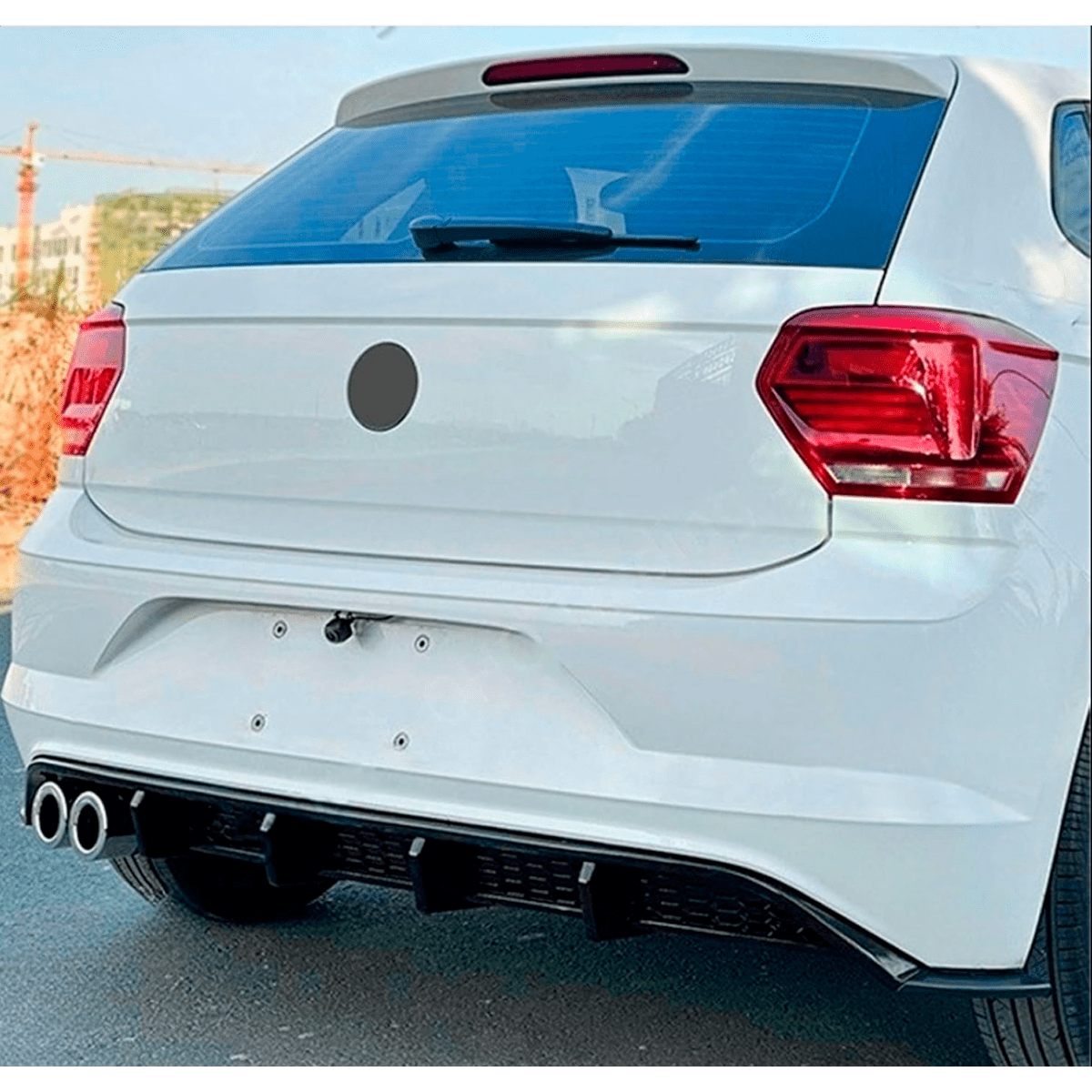 Difusor Trasero para Volkswagen Polo 18-25 estilo GTI Negro Brillante