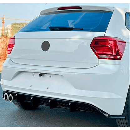 Difusor Trasero para Volkswagen Polo 18-25 estilo GTI Negro Brillante