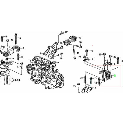 Taco Pata Caja Izquierda Honda New Civic Motor 1.8 06-11 AT/MT