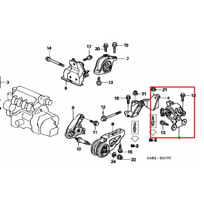 Pata Motor Trasera Inferior Torque Honda Civic 06-11 1.8 Caja Manual