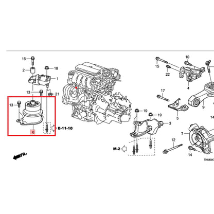 Taco Pata Soporte Motor Hidráulico Honda Fit City 09-14 Distribucion