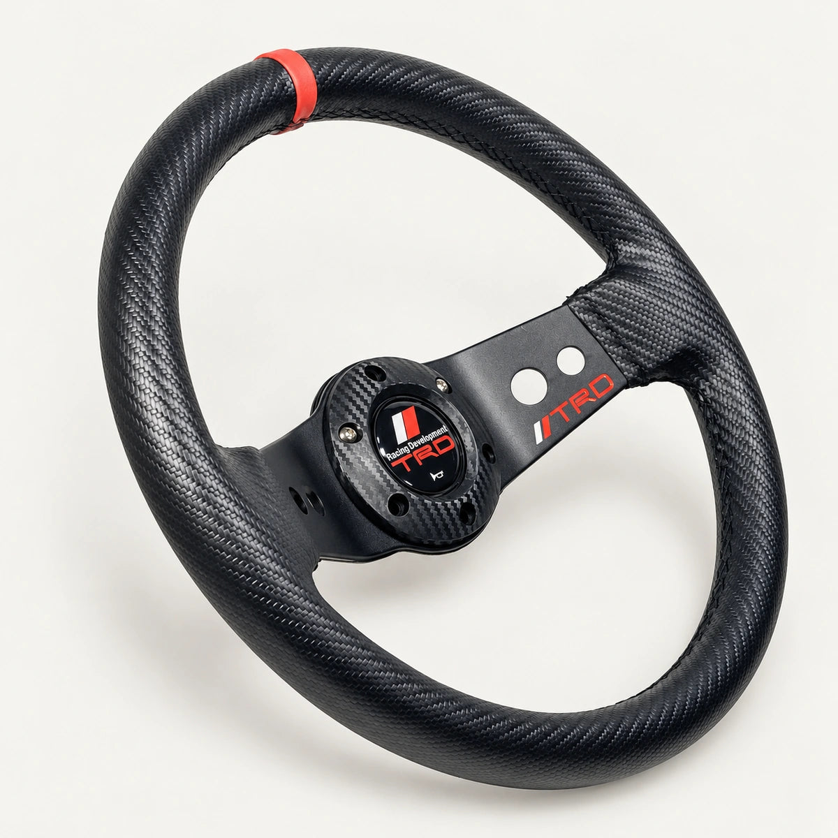 Volante de Cuero 330mm 2 Rayos Con Costuras Rojas TRD. [IRP-CATALOG:VOLA006-TRD-GALLERY-1-C-e37be992869d37a7.webp:e37be992869d37a7]