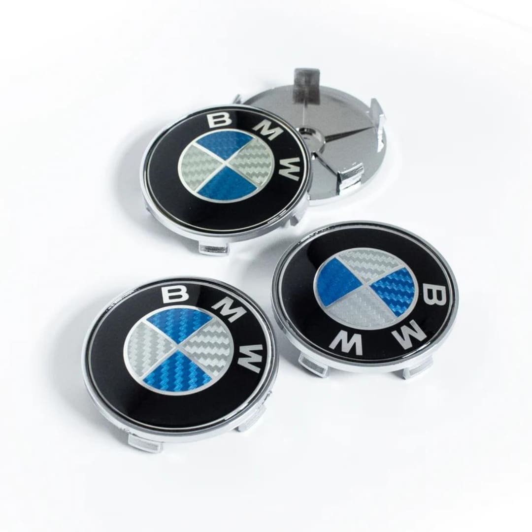 Kit X4 Centros de Llanta para BMW 68mm 36136783536 OEM Fibra de Carbono