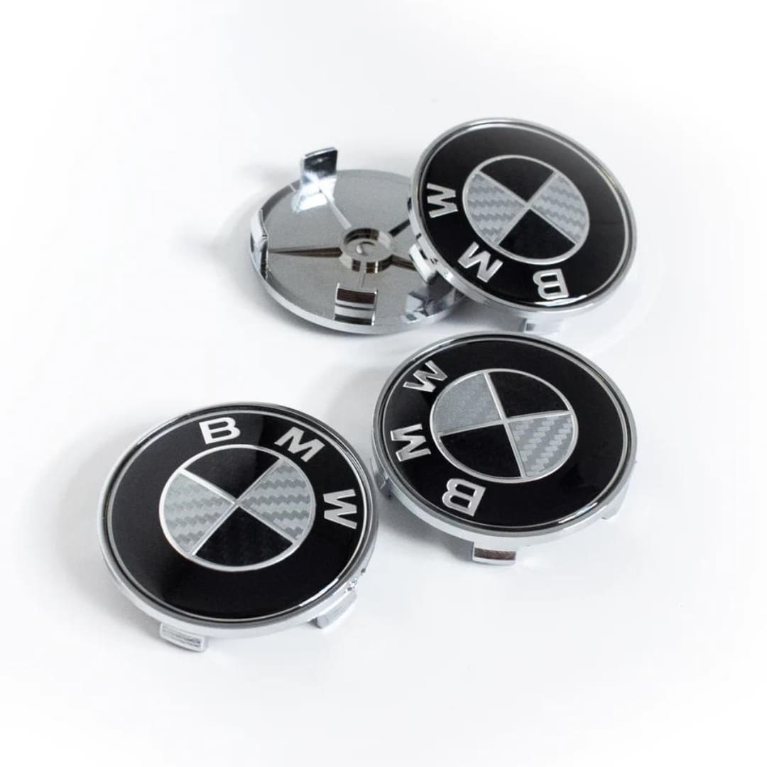 Kit X4 Centros de Llanta para BMW 68mm 36136783536 Fibra de Carbono