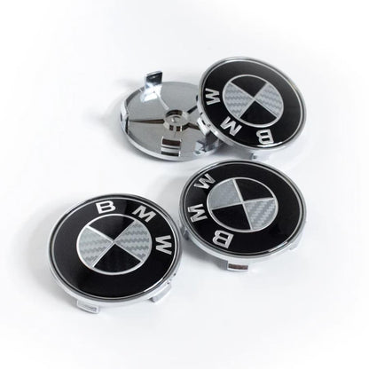 Kit X4 Centros de Llanta para BMW 68mm 36136783536 Fibra de Carbono