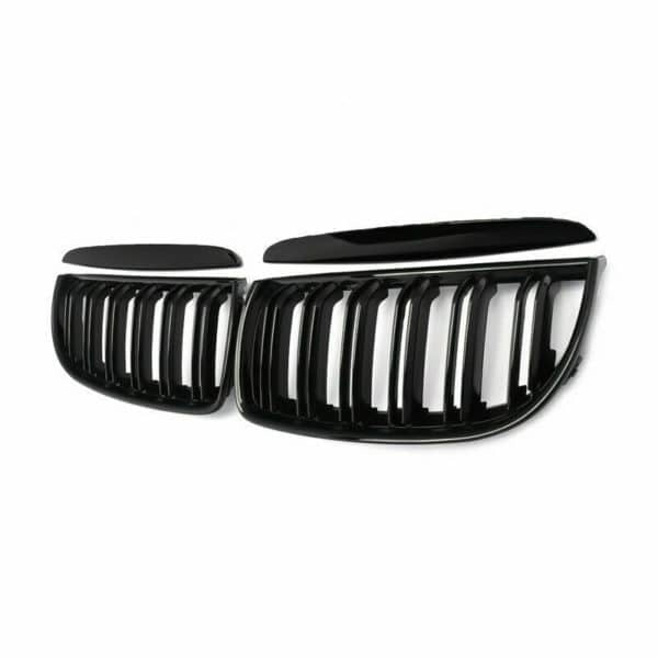Parrilla Kidneys De Doble Vira Riñones Negra Brillante BMW Serie 3 Sedan E90 Pre-LCI 05-08