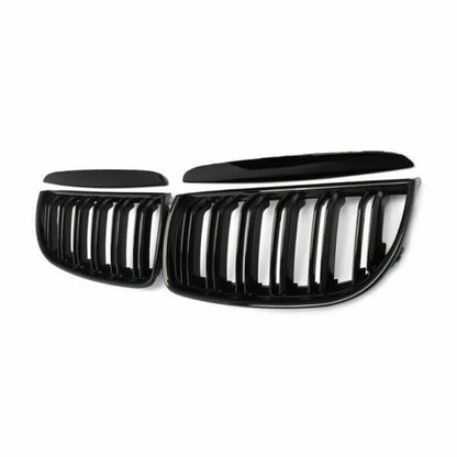 Parrilla Kidneys De Doble Vira Riñones Negra Brillante BMW Serie 3 Sedan E90 Pre-LCI 05-08