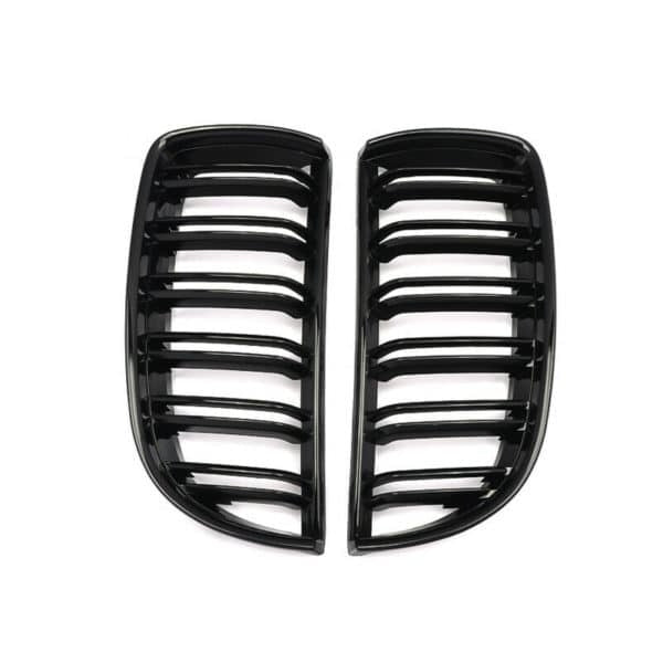Parrilla Kidneys De Doble Vira Riñones Negra Brillante BMW Serie 3 Sedan E90 Pre-LCI 05-08