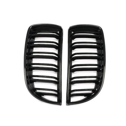 Parrilla Kidneys De Doble Vira Riñones Negra Brillante BMW Serie 3 Sedan E90 Pre-LCI 05-08