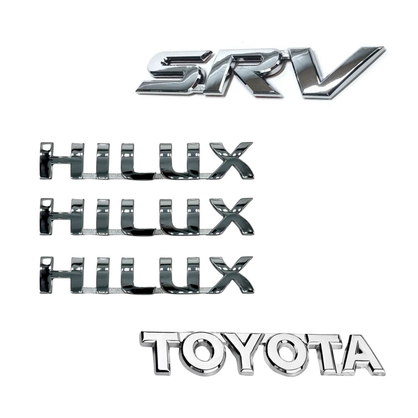 Kit Emblemas Traseros y Laterales para Toyota Hilux Srv 05-15