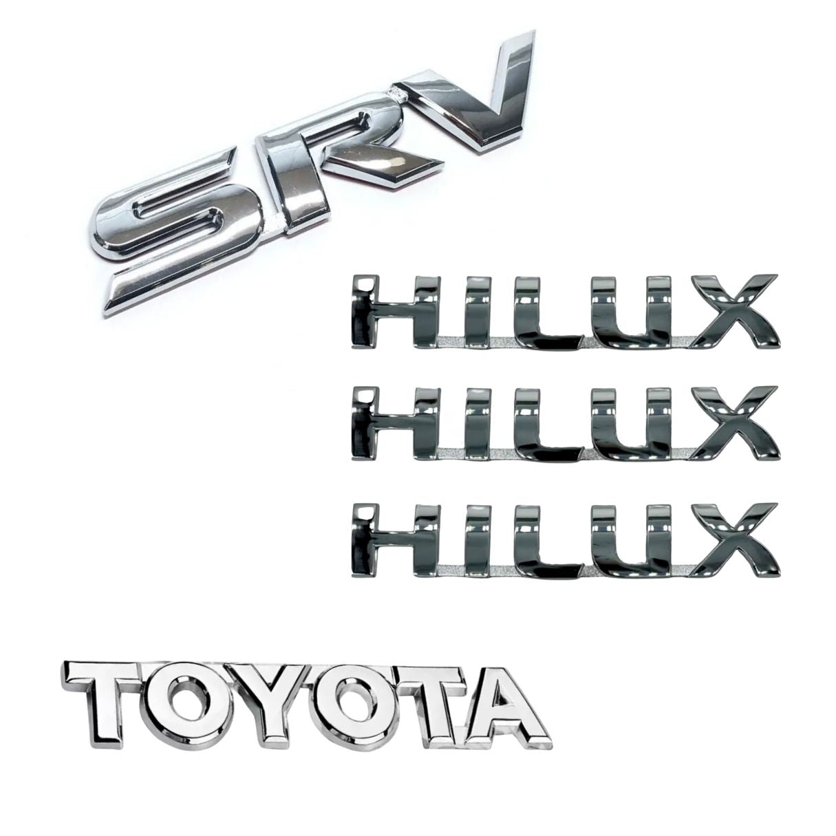 Kit Emblemas Traseros y Laterales para Toyota Hilux Srv 05-15