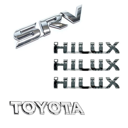 Kit Emblemas Traseros y Laterales para Toyota Hilux Srv 05-15