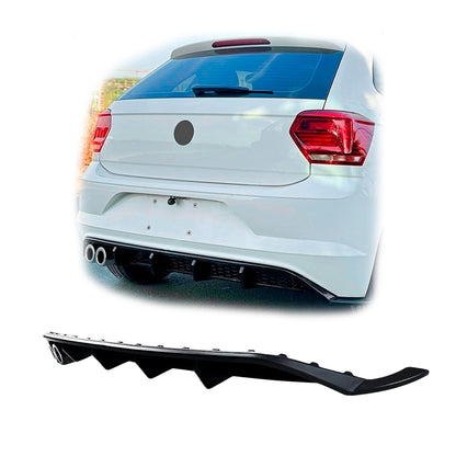 Difusor Trasero para Volkswagen Polo 18-25 estilo GTI Negro Brillante