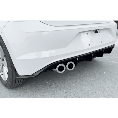 Difusor Trasero para Volkswagen Polo 18-25 estilo GTI Negro Brillante